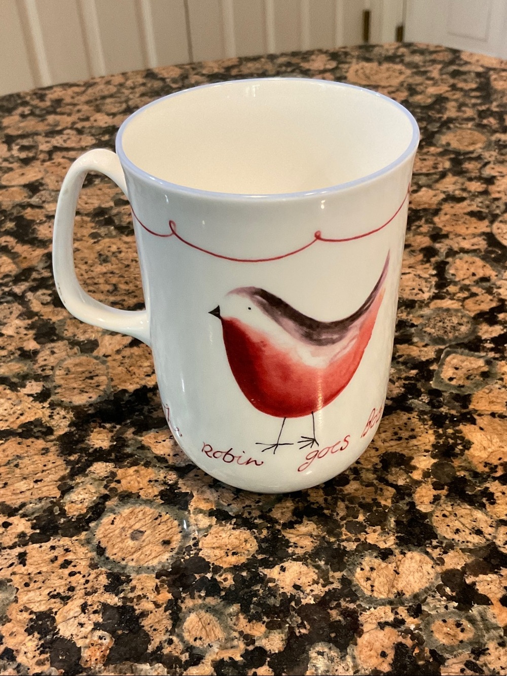 Rose of England “Robin Goes Bob Bob Bobbin Along” Fine Bone China 9 oz Cup Mug